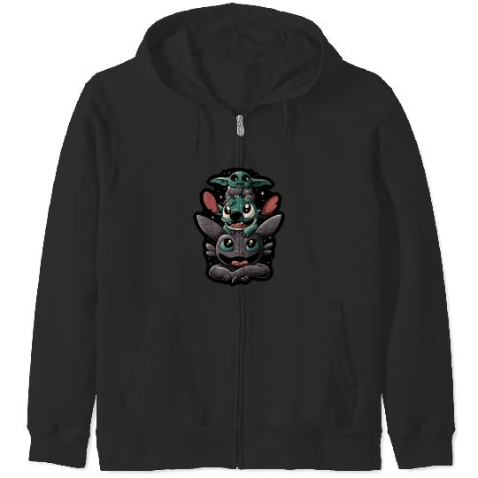 Disney Stitch and Toothless Zip Hoodies