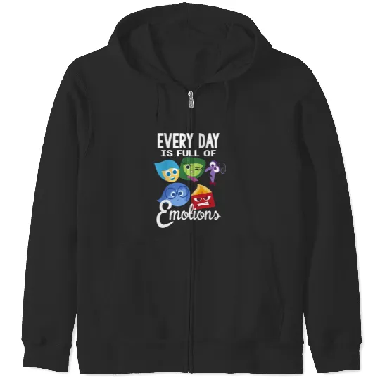Disney Pixar Inside Out Every Day Emotions  Disney Family Trip Gift Unisex Zip Hoodies