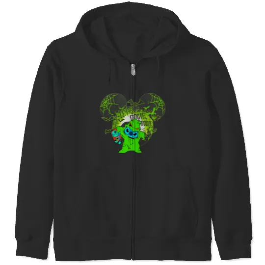 Stitch Costume Oogie Boogie Sally Doll Zip Hoodies, Let's Oogie Boogie 2023 Zip Hoodies , Disney Halfway To Halloween Party Zip Hoodies