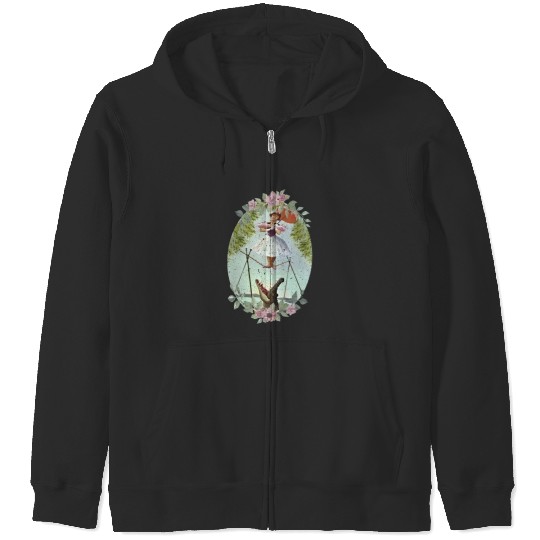 Disney Haunted Mansion Tightrope Walker Zip Hoodies, Tightrope Girl Disney Halloween Zip Hoodies