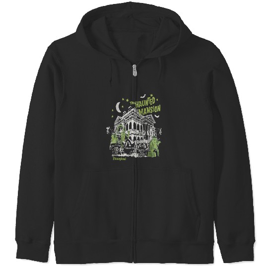 Vintage Haunted Mansion Zip Hoodies, Disneyland Halloween Zip Hoodies, Stretching Room Zip Hoodies
