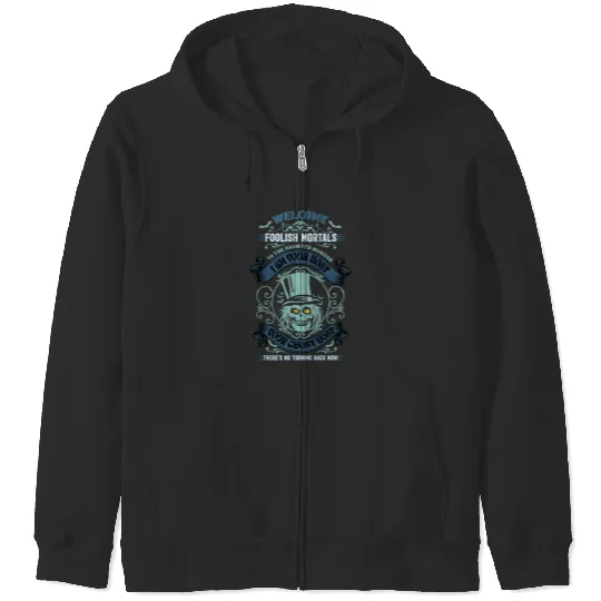 Haunted Mansion for Disneyland or Disneyworld, Hatbox Ghost Zip Hoodies