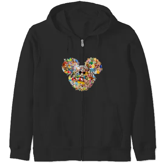 Mickey Mouse, Mickey Head Multi Character, Disney Zip Hoodies