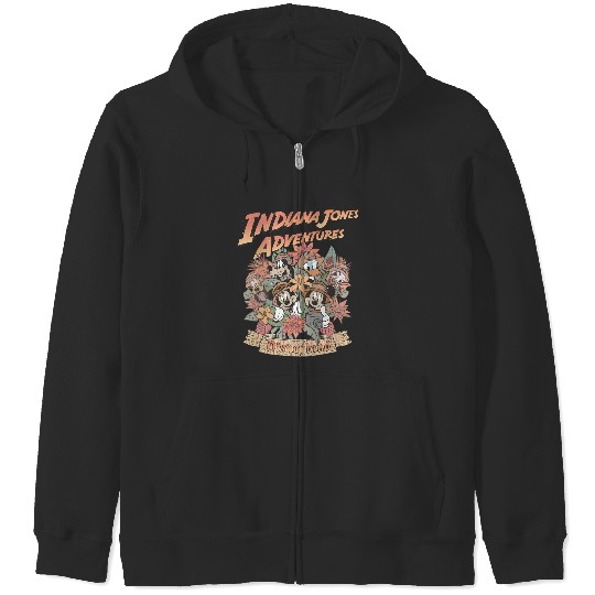 Retro Disney Indiana Jones Zip Hoodies,  Indiana Jones Adventure Zip Hoodies, Floral Mickey Safari Zip Hoodies, Animal Kingdom Zip Hoodies