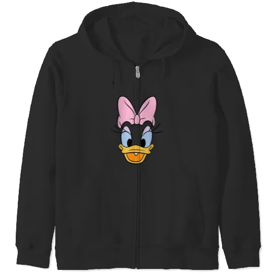 Disney Daisy Duck Big Face Zip Hoodies, Daisy Duck Big Portrait Zip Hoodies