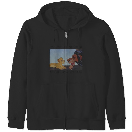 Disney The Lion King Simba Scar Youre So Weird M Zip Hoodies