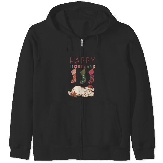 Disney Winnie the Pooh Eeyore Happy Holidays Zip Hoodies
