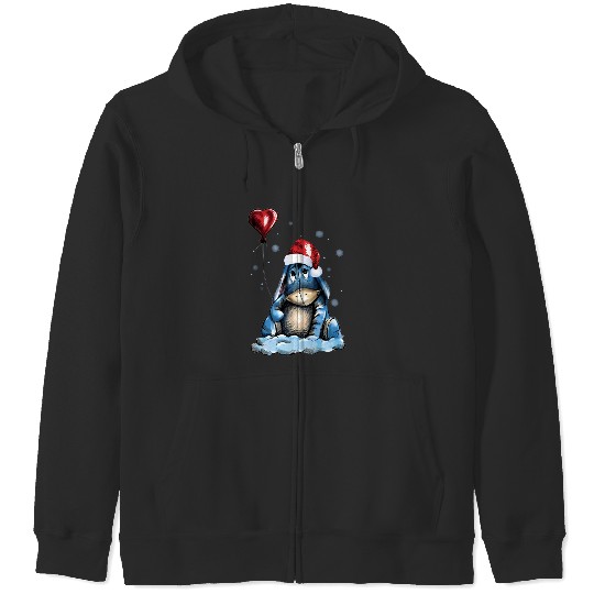 Christmas Winnie The Pooh Zip Hoodies, Disney Christmas Vacation Zip Hoodies, Eeyore Zip Hoodies
