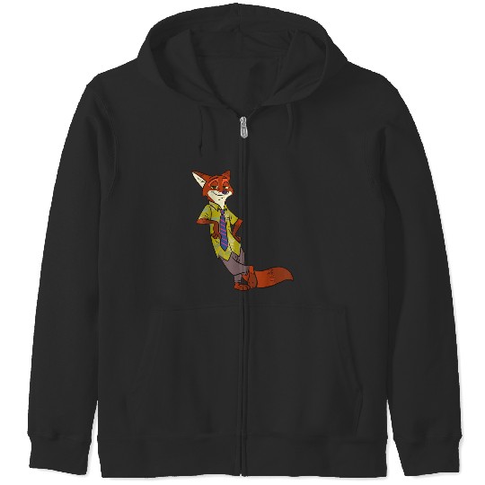 Discover Disney Zootopia Cool Fox Nick Wilde Leaning Zip Hoodies