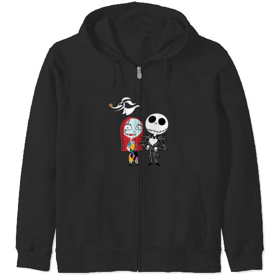 Disney Nightmare Before Christmas Jack and Sally Zip Hoodies