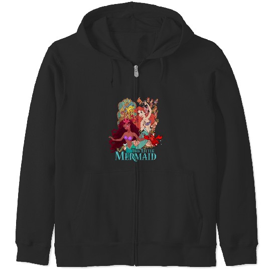 Discover Retro Disney The Little Mermaid Zip Hoodies, The Little Mermaid Zip Hoodies