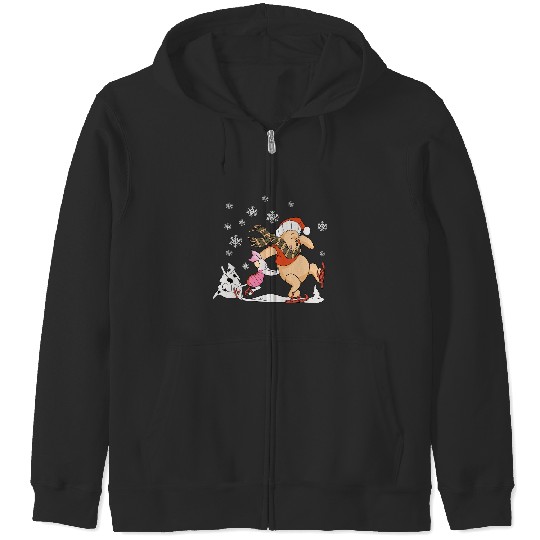 Discover Vintage 90's Winnie The Pooh Christmas Zip Hoodies, Disney Christmas