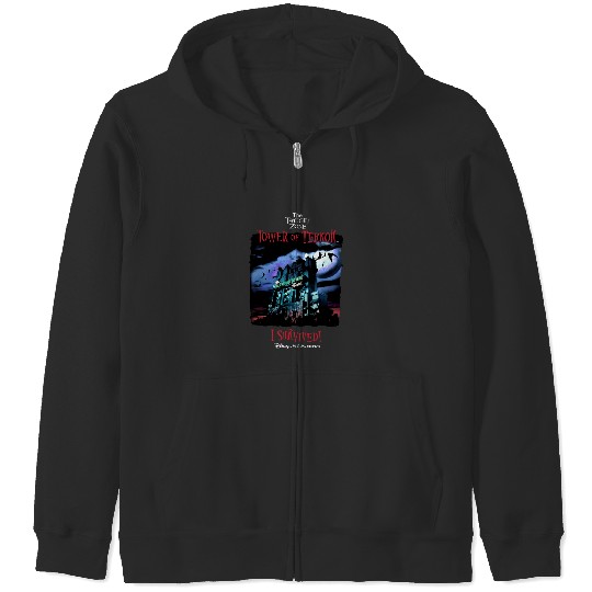 Tower of Terror I Survived!  Zip Hoodies, The Twilight Zone Zip Hoodies, Disney Zip Hoodies