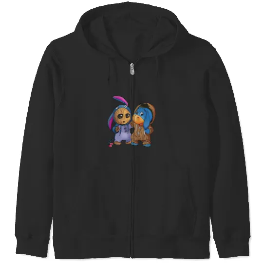 Disney Eeyore and Baby Groot Cute Friends Zip Hoodies, Eeyore Unisex