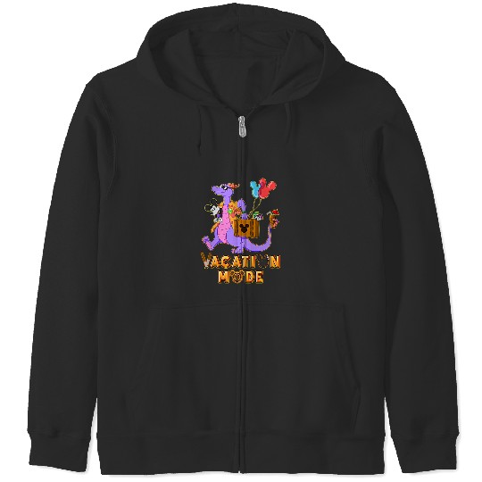 Disney Funny Figment & Mickey Mouse Zip Hoodies, Disneyland Zip Hoodies