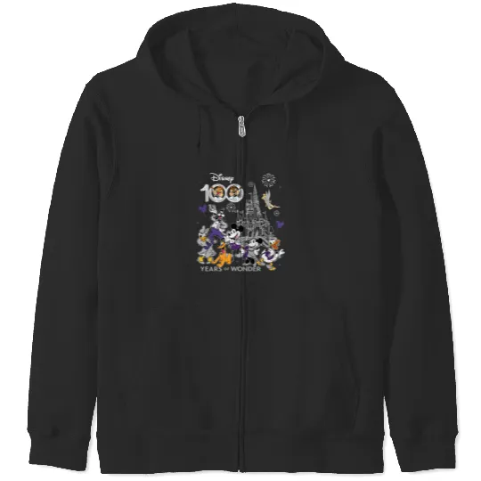 Disney 100 Years Of Wonders Zip Hoodies, Mickey & Friends 100th Anniversary Zip Hoodies