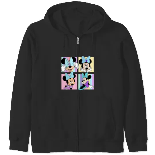 Retro Minnie Mouse Portrait Zip Hoodies, Vintage Disney Zip Hoodies