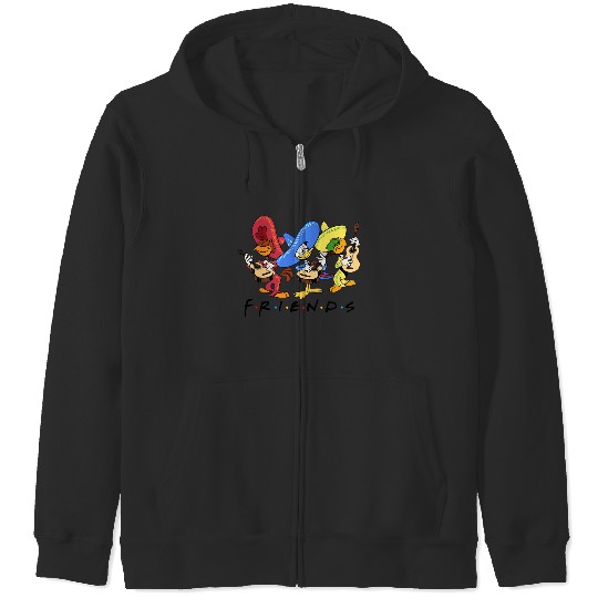 Disney Three Caballeros Mexico Zip Hoodies, Donald Duck Jose Carioca Panchito Friends Zip Hoodies