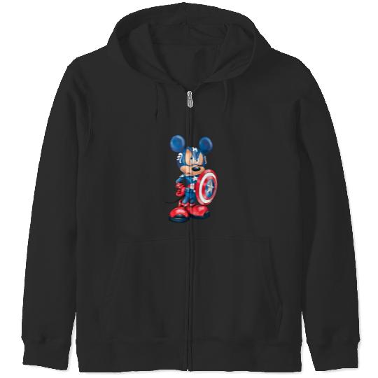 Superhero Mickey Zip Hoodies, Avengers Mickey Zip Hoodies, Captain America Mickey Zip Hoodies, Superhero Mickey Zip Hoodies, Captain Mickey Zip Hoodies, Disney Mickey Zip Hoodies