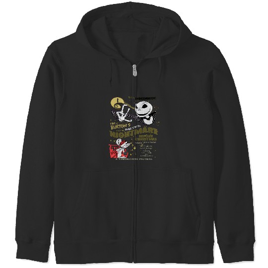 Retro The Nightmare Before Christmas Zip Hoodies, Jack Skellington Zip Hoodies, Disney Halloween Zip Hoodies