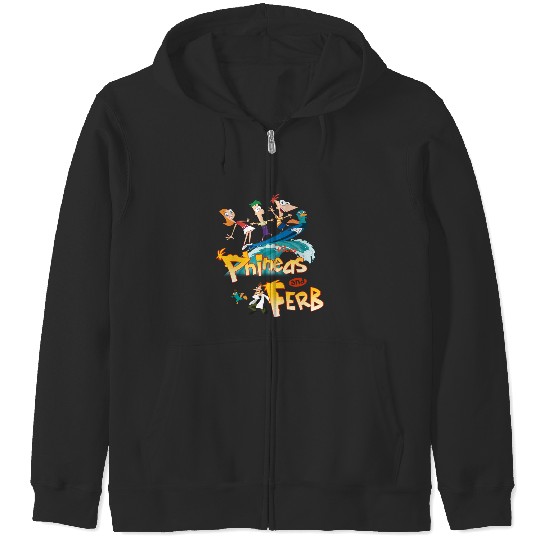 Disney Phineas And Ferb Funny Cartoon Zip Hoodies, Disney Perry Zip Hoodies
