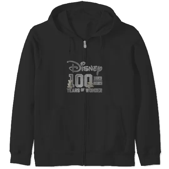 Retro 100 Years Of Wonder Zip Hoodies, Disney Anniversary Zip Hoodies