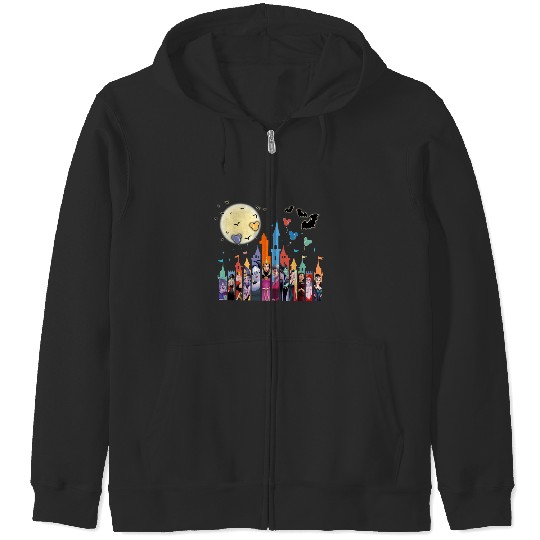 Disney Villains Zip Hoodies, Maleficent Evil Queen Zip Hoodies, Disney Castle Balloon Zip Hoodies