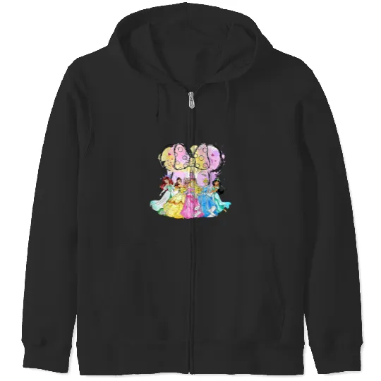 Princess Castle Minnie Ear Zip Hoodies, Disney Girl Trip, Disney Princess Zip Hoodies