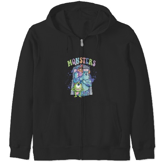 Colors Disney Monsters Inc Zip Hoodies, Retro Monsters Inc Zip Hoodies