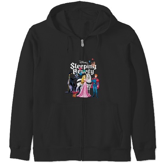 Disney Sleeping Beauty Characters Zip Hoodies, Princess Aurora,Prince Phillip,Maleficent,Disneyland Family Trip Gift Unisex Zip Hoodies Kid Zip Hoodies