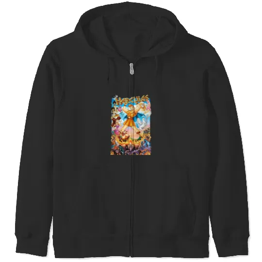 Disney Hercules 1997 Vintage  Zip Hoodies, Hercules 1997 Characters Zip Hoodies