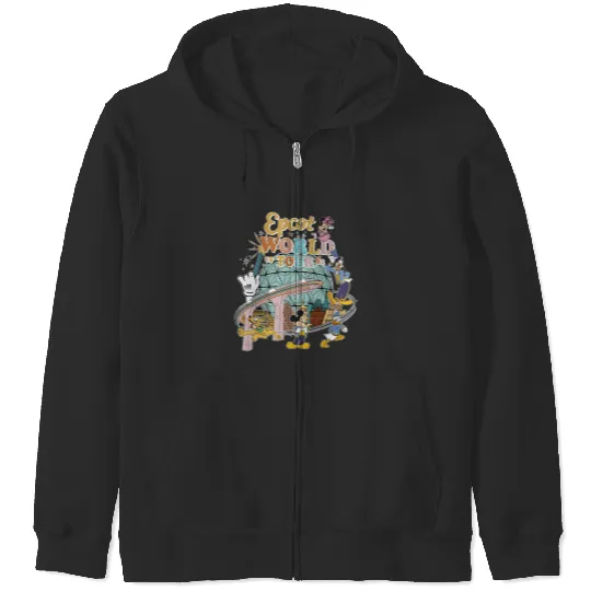 Disney Epcot World Tour 1982  Zip Hoodies, Disney Trip Family Zip Hoodies, Disney Group Zip Hoodies, Retro Disneyworld Zip Hoodies