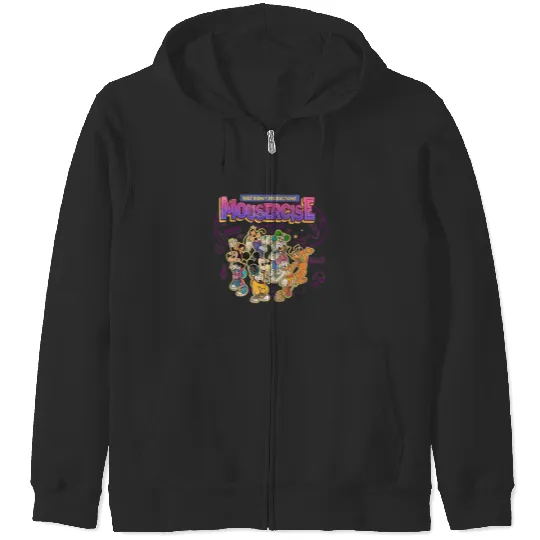 Mousercise Zip Hoodies, Vintage Disney Zip Hoodies