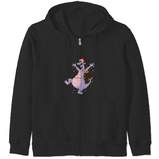 Disney Figment Christmas Lights Zip Hoodies, Vintage Figment Epcot Center 90's Style Zip Hoodies