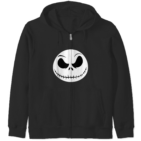 Disneyss The Nightmare Before Christmas Jack Big Face Zip Hoodies