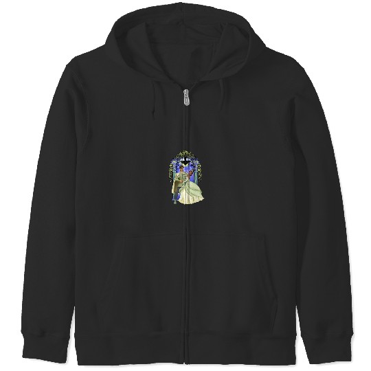 Disneyss Princess And The Frog Tiana And Naveen Portrait Zip Hoodies