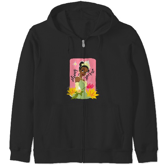 Disneyss The Princess The Frog Tiana Portrait Free Spirit Zip Hoodies