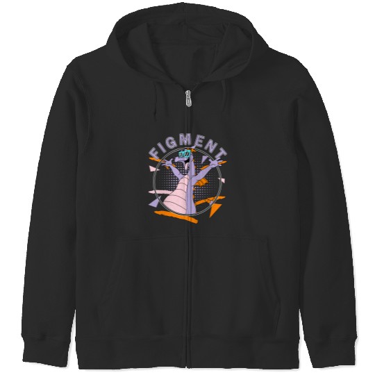 Disney Figment Retro 90's Portrait Zip Hoodies,Epcot Figment Zip Hoodies