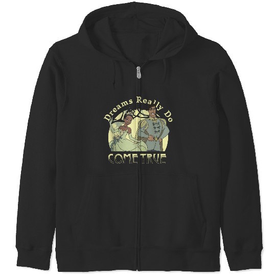 Disneyss The Princess And The Frog Dreams Really Do Come True Zip Hoodies