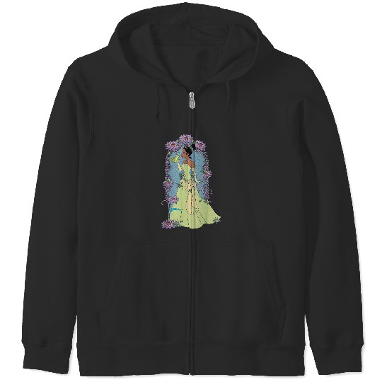 Disneyss The Princess And The Frog Tiana Profile Stained Glass Zip Hoodies