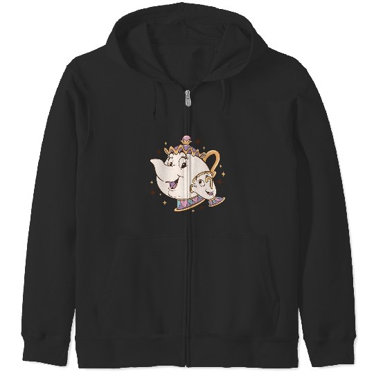 Disney Beauty and the Beast Chip And Mrs. Potts Zip Hoodies