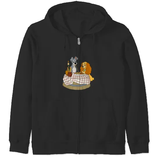 Disney Lady and Tramp Bella Notte Spaghetti Zip Hoodies, Lady and The Tramp Zip Hoodies