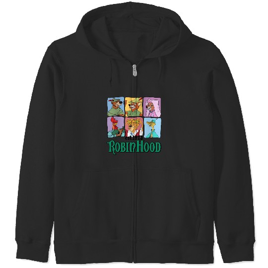 Retro Disney Robin Hood Characters Est. 1973 Zip Hoodies