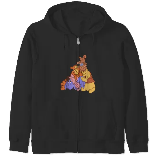 Disneyss Winnie The Pooh Hundred Acre Kanga Roo Group Hug Zip Hoodies