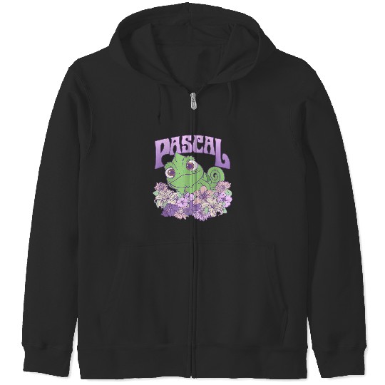 Disney Tangled Cute Pascal Floral Pastel Big Che Zip Hoodies