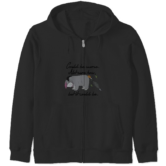 Disney Winnie the Pooh Eeyore Could be Worse Zip Hoodies