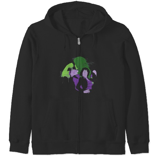 Marvels Studios She hulk Jennifer Walters Spray Paint Disneyss+ Zip Hoodies