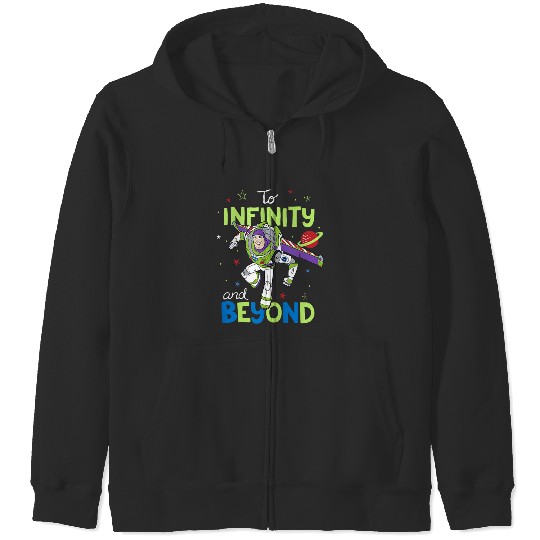 Disneyss Pixars Toy Story Buzz To Infinity And Beyond Logo Zip Hoodies