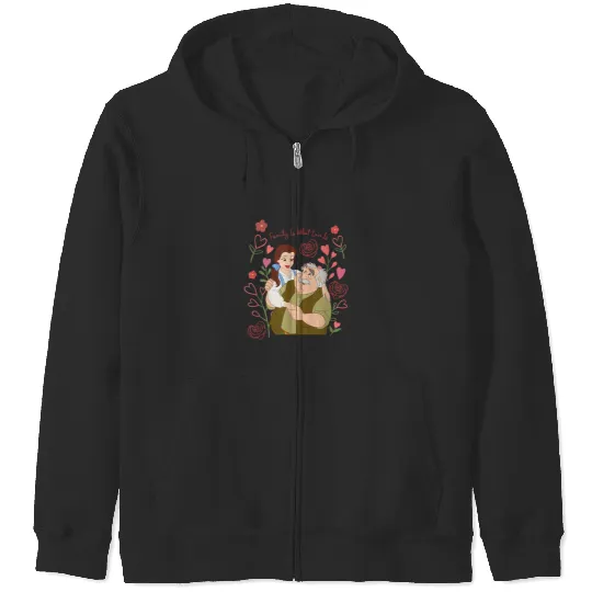 Disney Princess Belle Dad Daughter Family Is Wha Zip Hoodies