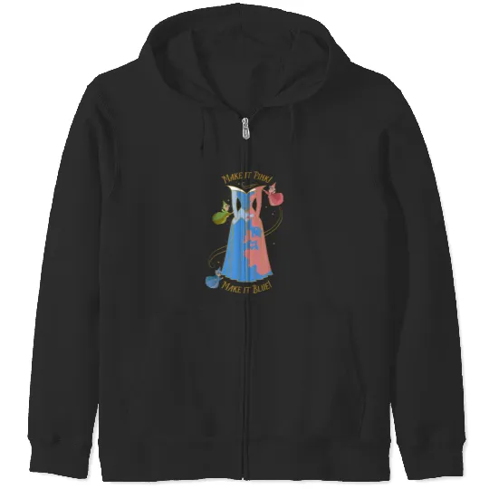 Disneyss Princess Sleeping Beauty 65th Anniversary Pink Blue Zip Hoodies